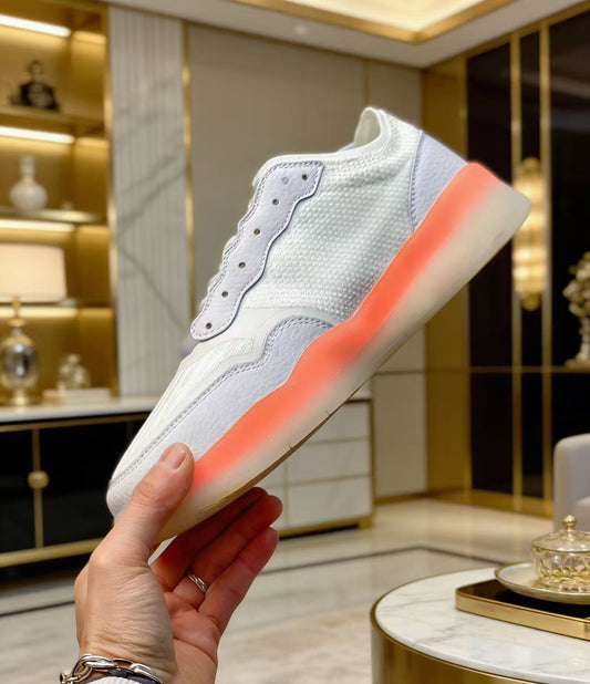 Desert Calm: Suede & Leather Minimalist Sneaker - Sand Beige